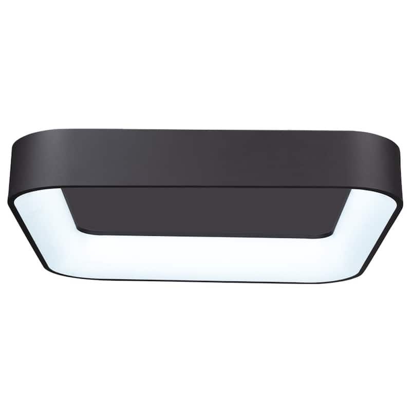 Lazio Collection Integrated LED Flush Mount, Black - Black