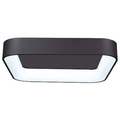 Lazio Collection Integrated LED Flush Mount, Black