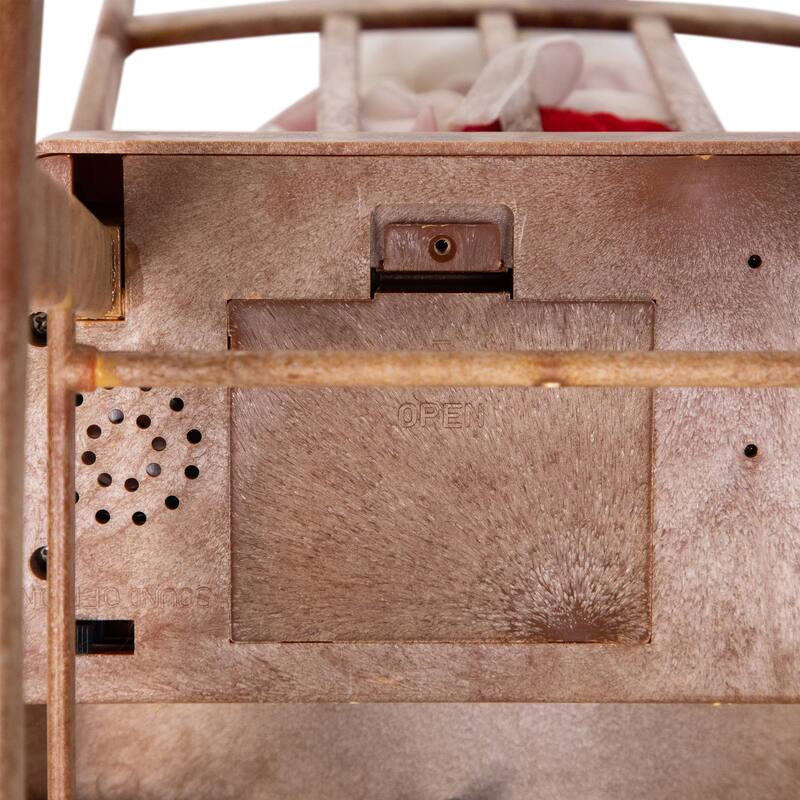 Animated Musical Santa in Rocking Chair Christmas Decoration - 14"