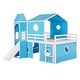 preview thumbnail 4 of 14, Fun and Durable Full Bunk Bed with Slide, Castle Elements, and Semi-Enclosed Space for Kids, Strong Support and Safety Features