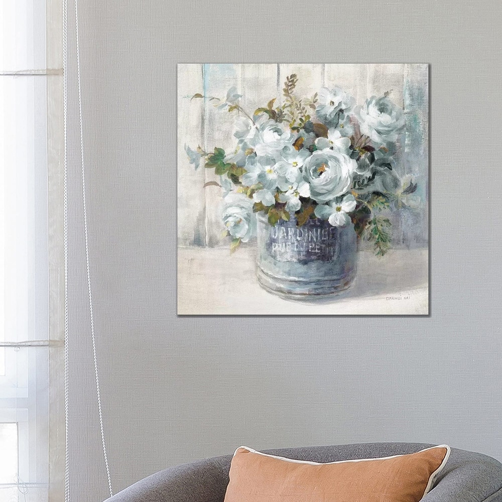 iCanvas "Garden Blooms I Blue Crop" by Danhui Nai Canvas Print