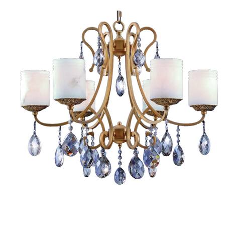 Artistry Lighting, Wrought Iron Collection Antique Gold Crystal Chandelier