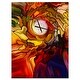 preview thumbnail 4 of 12, Designart 'Illusions of Stained Glass' Oversized Modern Wall CLock