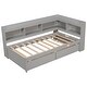 preview thumbnail 23 of 23, Twin Bed with L-shaped Bookcases,Drawers