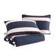 preview thumbnail 4 of 6, Nautica Wesley Awning Stripes Reversible Lighweight Cotton Quilt (Blue, 3 Piece Set)