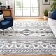 preview thumbnail 4 of 11, SAFAVIEH Layla Rixa Moroccan Rustic Rug 9' x 12' - Ivory/Grey - Rectangle