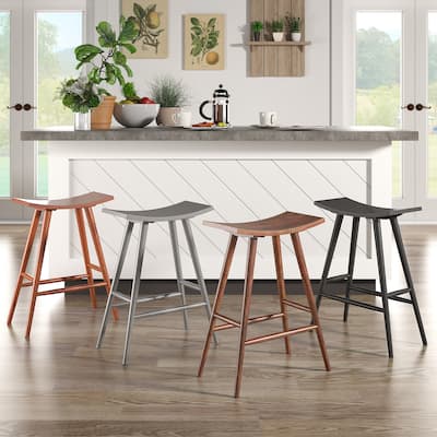 Pinehurst Solid Wood 24" Counter Stool (Set of 2) by iNSPIRE Q Modern