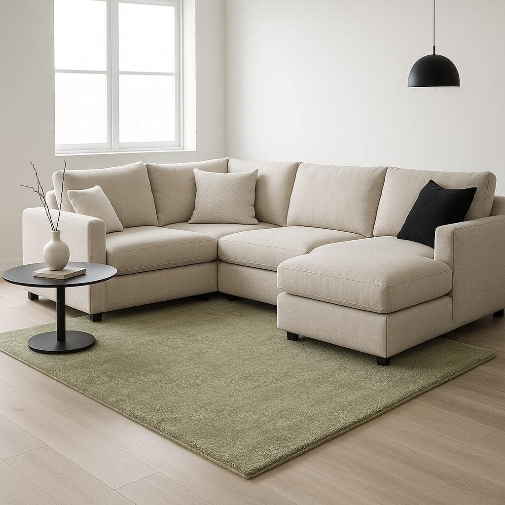 HomeRoots Solid Color Transitional Rectangle Area Rug - 118.00 in. x 94.00 in. x 1.00 in.