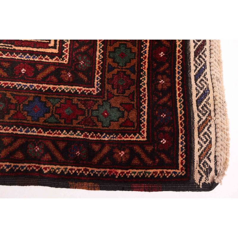 ECARPETGALLERY Hand-knotted Teimani Black Wool Rug - 4'0 x 6'10