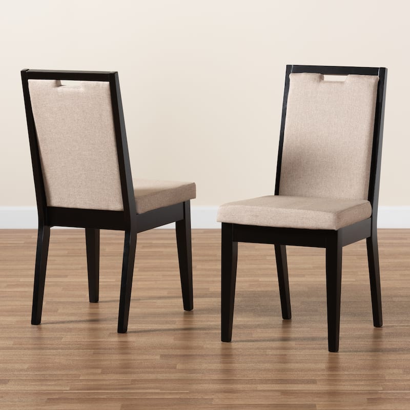 Octavia Modern and Contempory Upholstered Wood Dining Chair Set(2PC)