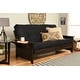 preview thumbnail 2 of 65, Copper Grove Dixie Espresso Full-size Futon Set with Bonded Leather Innerspring Mattress Suede Black