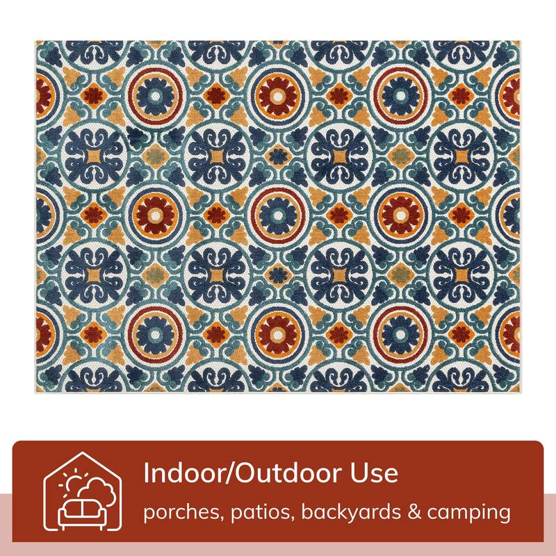 Well Woven Dorado Audun Modern Indoor Outdoor Geometric Area Rug