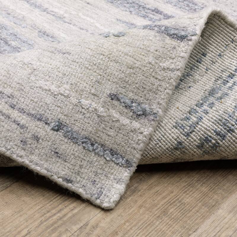 Cameryn Textural Distressed Stripe Area Rug