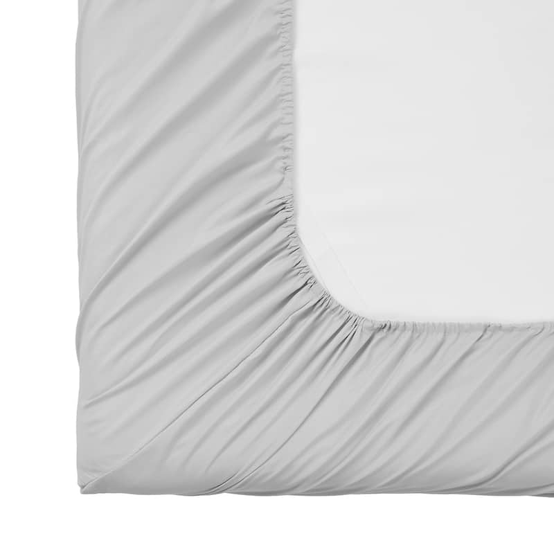 Sweet Home Collection Fitted Sheet Brushed Microfiber Bottom Sheets with Built in Sheet Straps