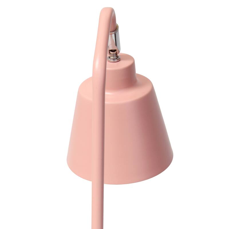 Modern Adjustable Metal Desk Lamp with USB Charging Port in Multiple Colors - 7.8" (L) x 5.6" (W) x 16" (H)