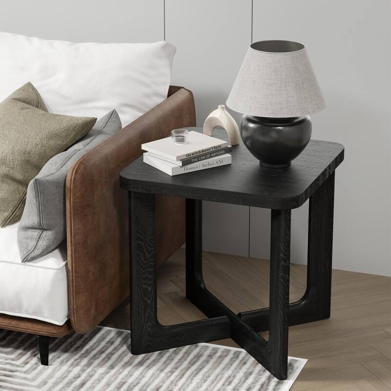 Rectangle Solid Wood Oak Coffee Table End Table