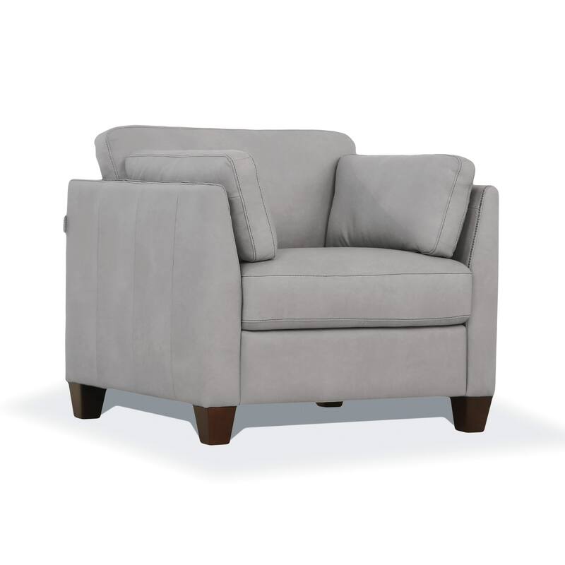 Lovitz Loose Back Sloped Chair with Pillow - Dusty White