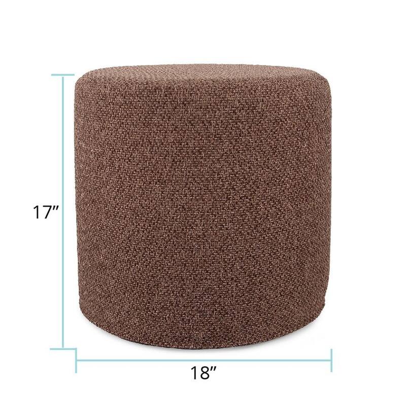 Allan Andrews No Tip Cylinder Ottoman with Cover, Panama Collection