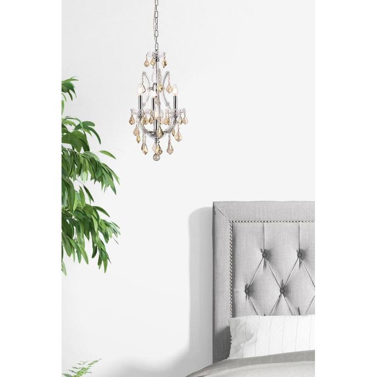 Fleur Illumination Collection Pendant D:12in H:22in Lt:4 Chrome Finish