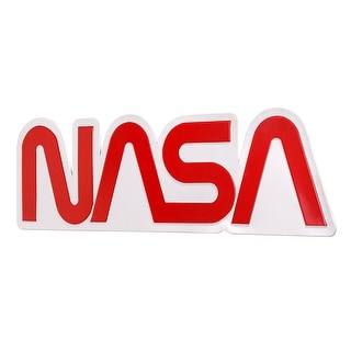 NASA Logo Embossed Shaped Metal Wall Sign - 28.5