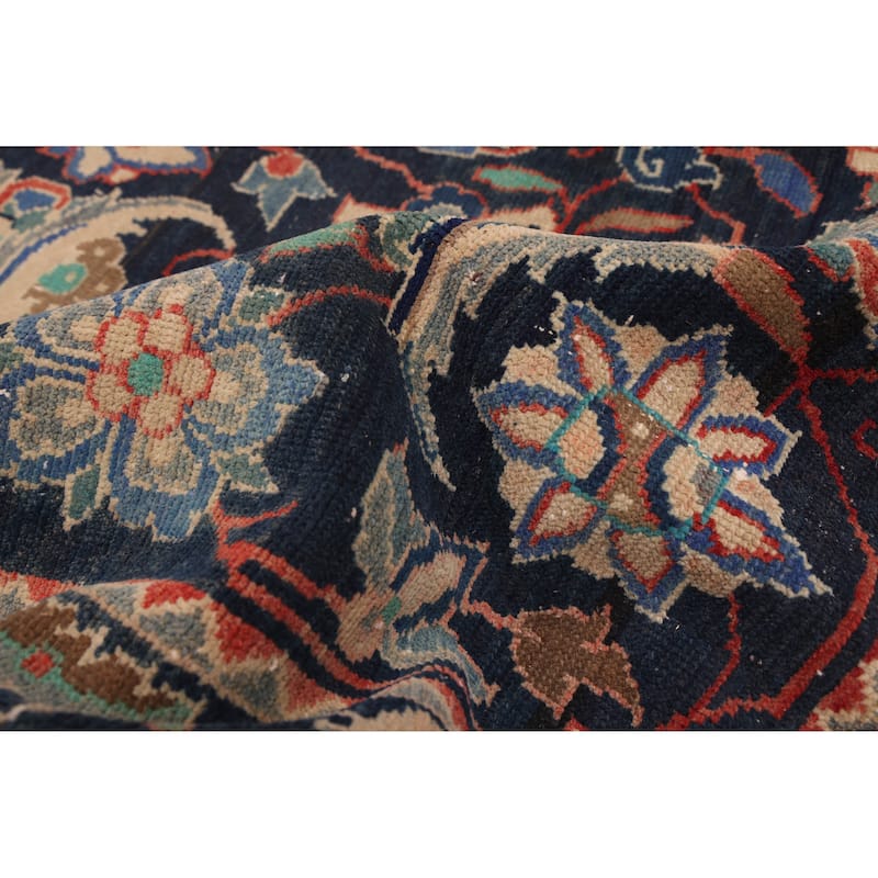 ECARPETGALLERY Hand-knotted Antalya Vintage Navy Wool Rug - 6'5 x 10'0
