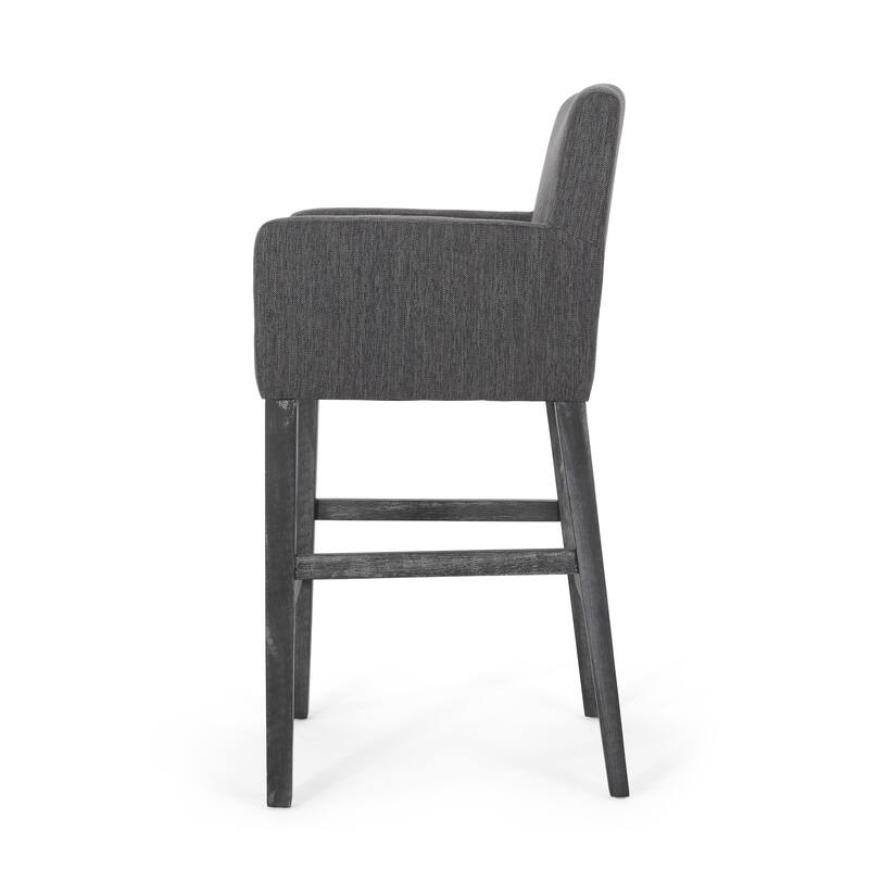 Armga Fabric and Rubberwood 30.5 inch Barstools (Set of 2) by Christopher Knight Home