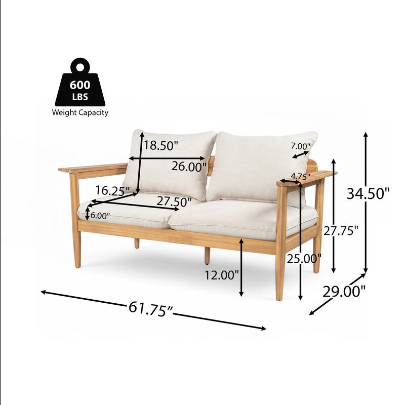 Outdoor Acacia Wood Lounge Chair