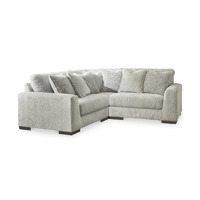 Signature Design by Ashley Regent Park Pewter 3-Piece Sectional - 93"W x 93"D x 39"H