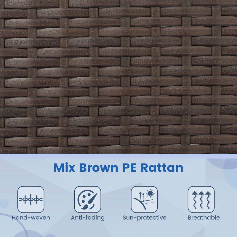 Costway 8 PCS Patio Furniture Set with Washable Cushions and Tempered - See Details