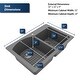 preview thumbnail 68 of 89, Karran Drop-In Quartz 33 in. 1-Hole 60/40 Double Bowl Kitchen Sink Kit