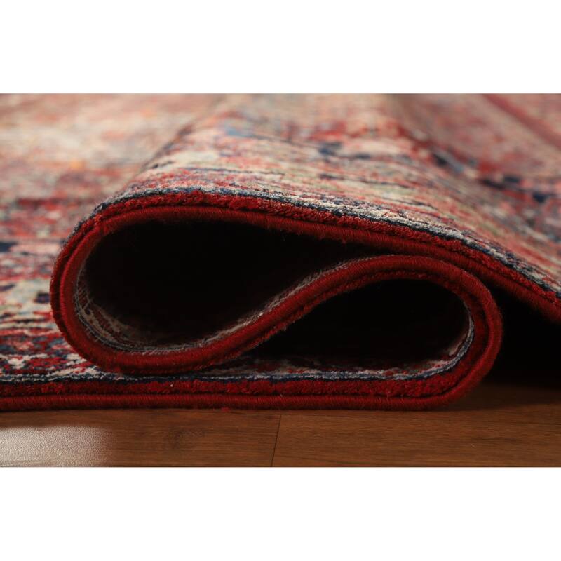 Hand Knotted Oriental 100% Wool Carpet Traditional Medallion Red Bidjar Area Rug - 11' 7'' X 8' 11''