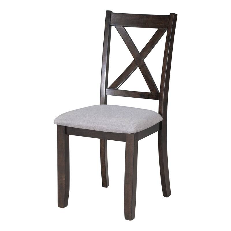 6-Piece Wooden Dining Table Set with Foldable Table & 4 Chairs