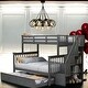 preview thumbnail 1 of 37, Twin-Over-Full Loft Bed Twin Size Trundle, Storage and Guard Rail for Adults and Children Grey