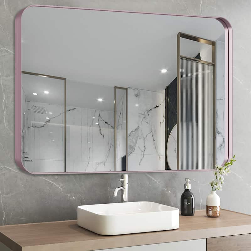 Rectangle Bathroom Mirror for Vanity Wall Mounted Vertical Horizontal Makeup Mirror