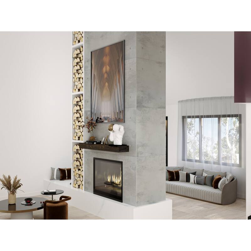 Solid Beam Wood Mantel Shelf