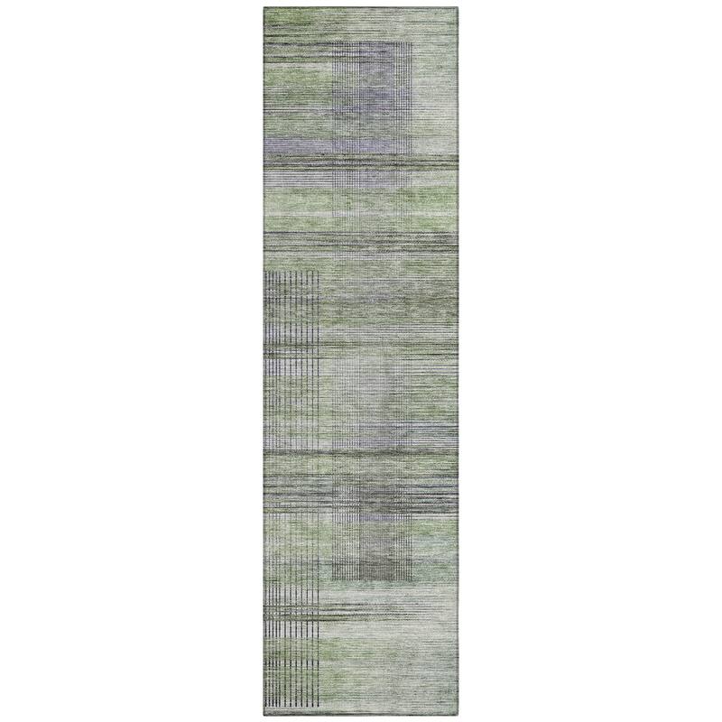 Machine Washable Indoor/ Outdoor Chantille Contemporary Imprints Rug