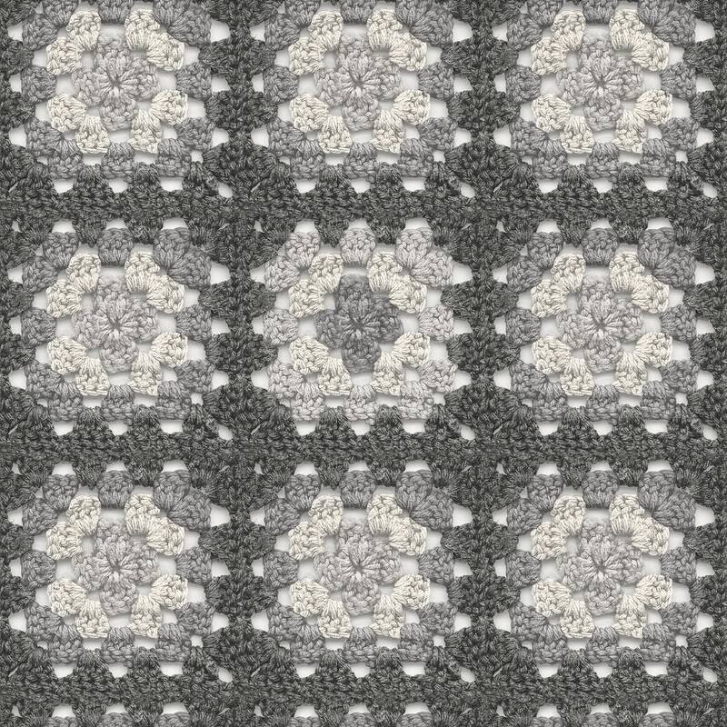 Chesapeake Maud Grey Crochet Geometric Wallpaper