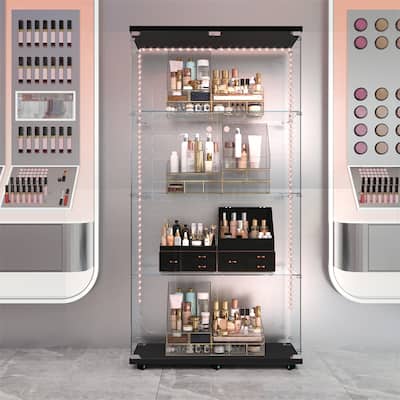 Tempered Glass Display Cabinet,Storage Cabinet,File Cabinet,with LED
