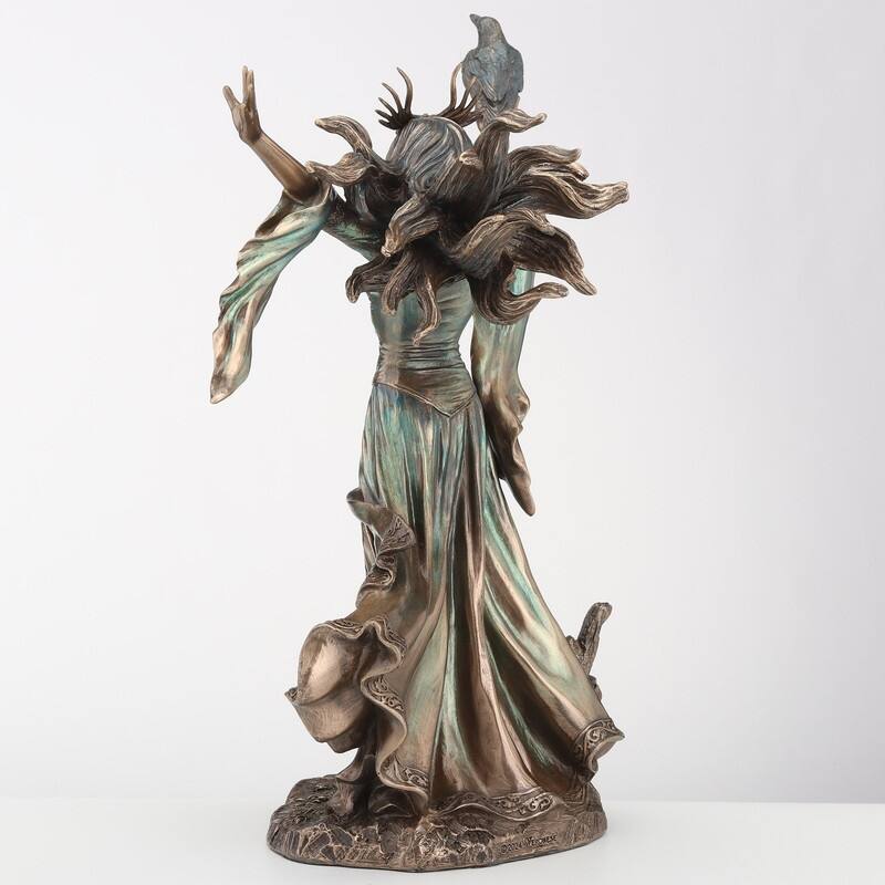 9.84 inches Height Cold Cast Bronze Morgan Le Fay Bronze Finish Figurine