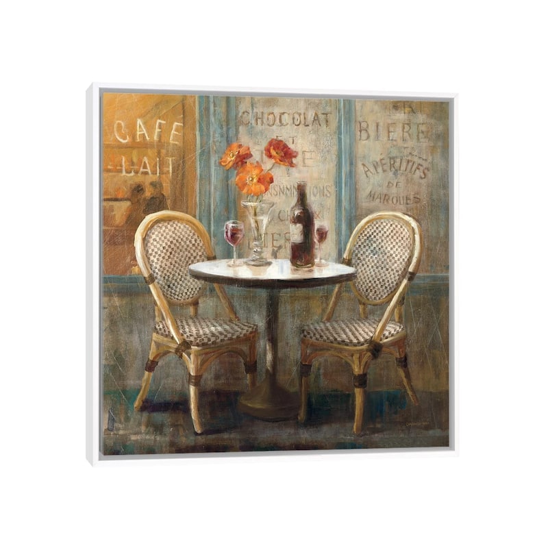iCanvas "Meet Me at Le Cafe I" by Danhui Nai Framed Canvas Print - White - 26x26