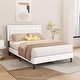 preview thumbnail 22 of 59, alazyhome Upholstered Platform Bed Frame with Button Tufting Headboard