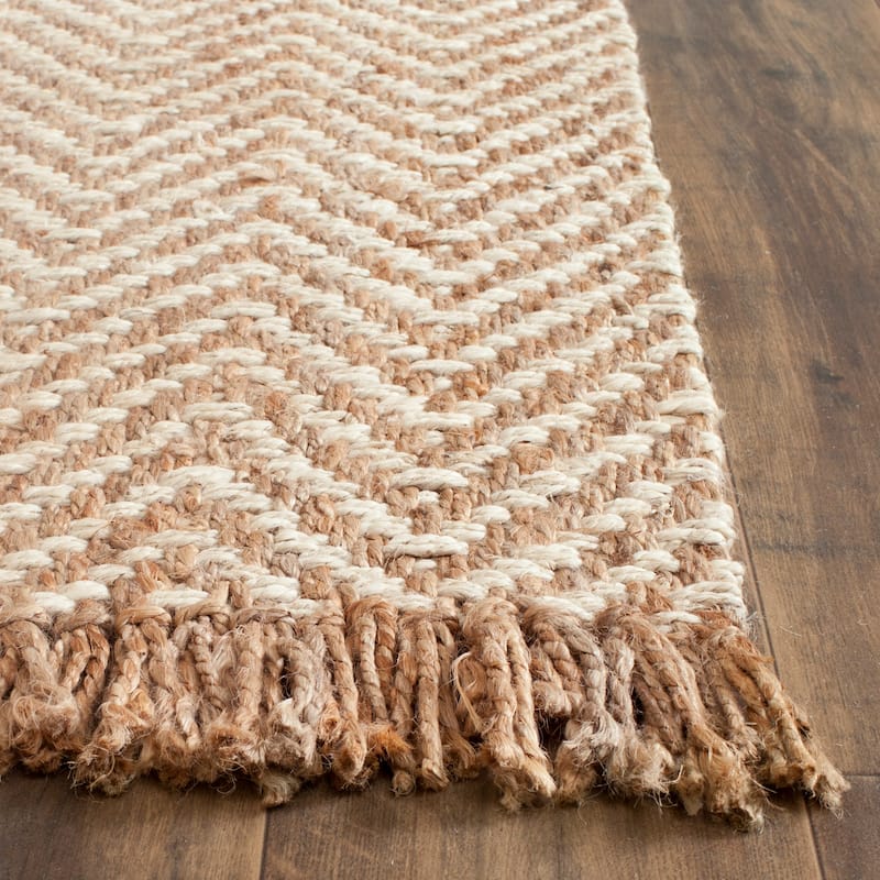 SAFAVIEH Handmade Natural Fiber Atlandida Casual Chevron Jute Rug