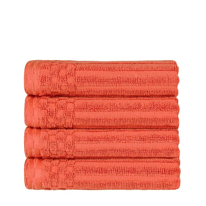 Superior Soho Ribbed Cotton Hand Towel Set of 4