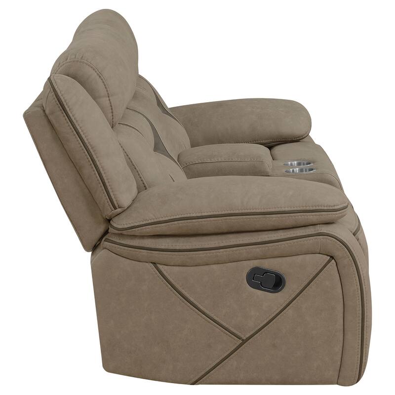 Higgins Pillow Top Arm Motion Loveseat with Console
