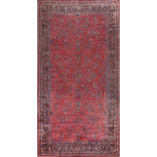 Manchester Wool Rug Pre-1900 Antique Kashan Persian Manchester Wool Area Rug Hand-knotted ...