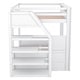 preview thumbnail 36 of 34, Wood Convertible Full Size Bunk Bed with Storage & Bedside Table