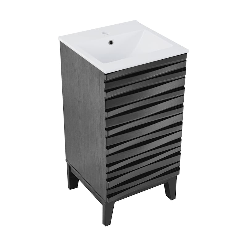 Cascade 18" Bathroom Vanity In Black