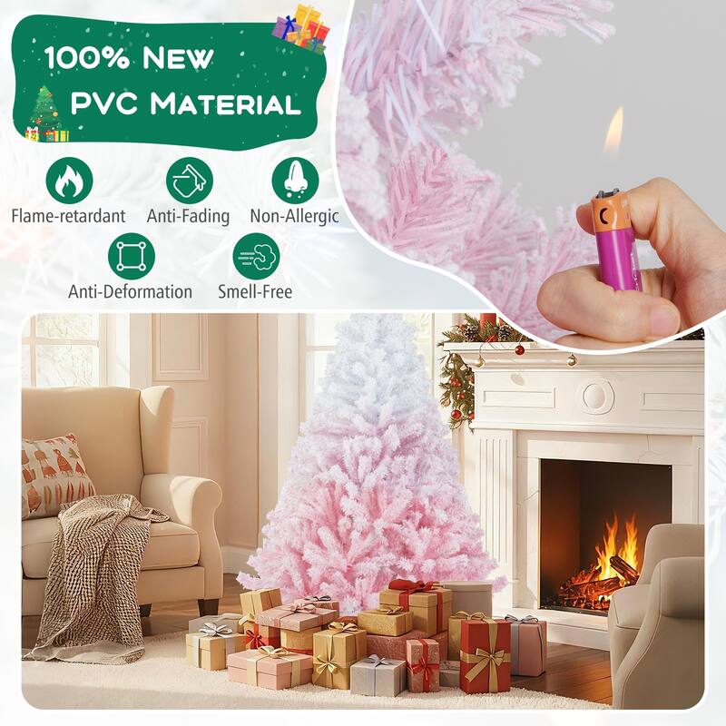 Costway 5/6/7/8 FT Artificial Christmas Tree with 456/820/1264/1774 - See Details