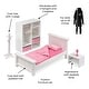preview thumbnail 3 of 5, Badger Basket Bedroom Furniture Set for 18 inch Dolls - White/Pink