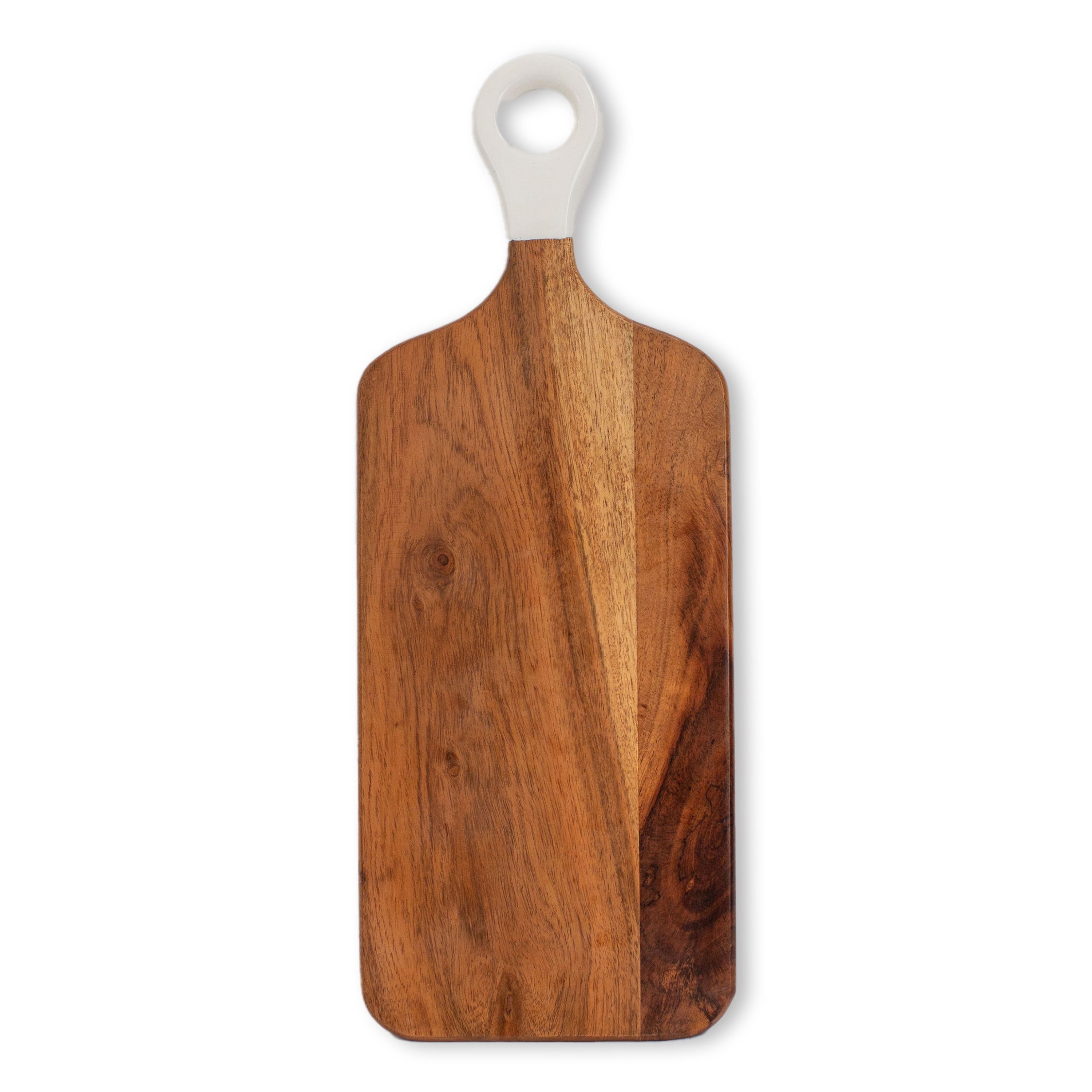 Jeanne Fitz Wood + White Collection Acacia Wood Rectangle Charcuterie Board